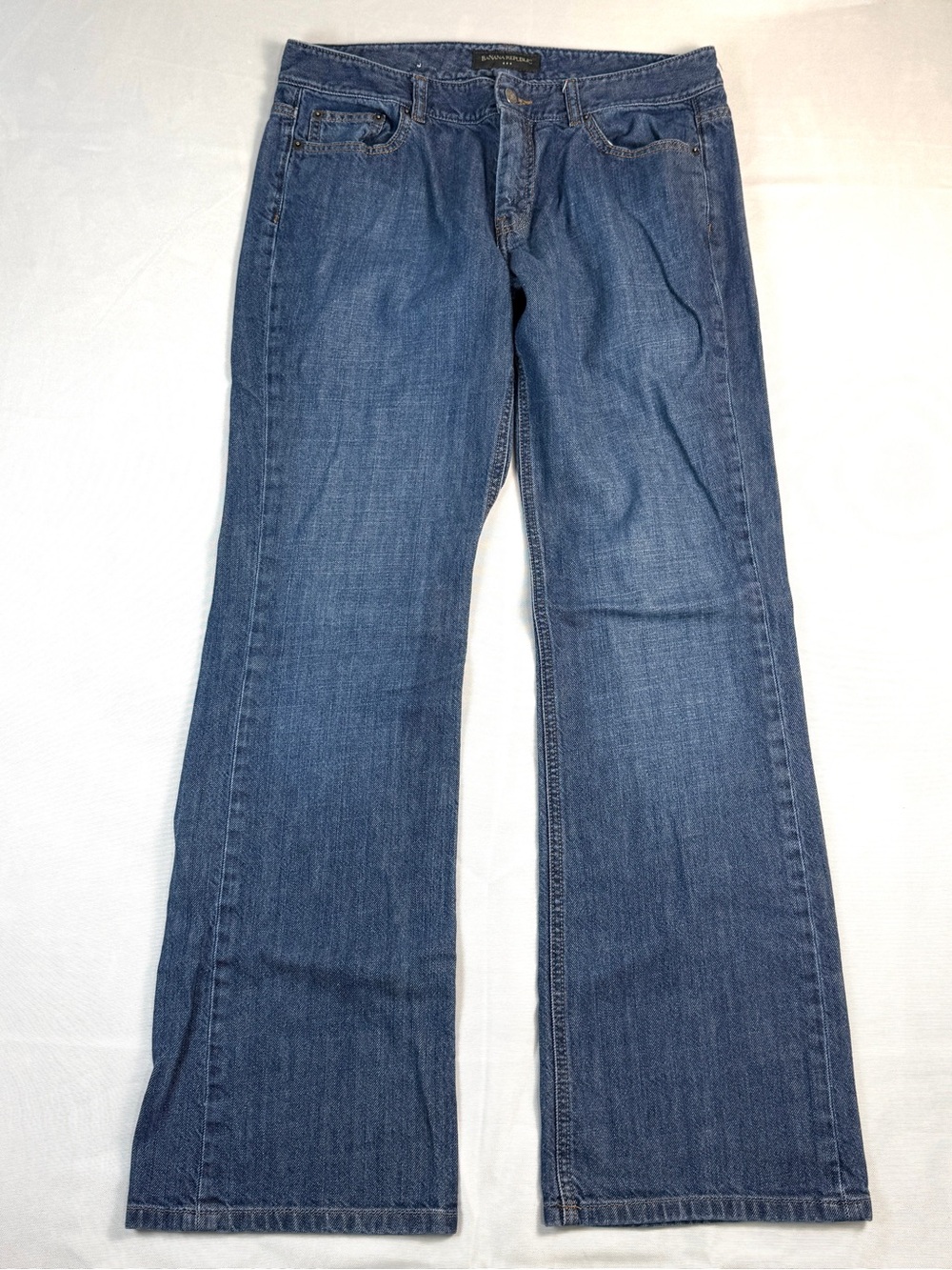 Banana Republic Size 10 Bootcut Flare Blue Jeans 100% Cotton